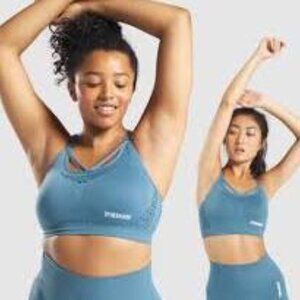 Gymshark Energy+ Seamless Sports Bra - Blue Stone